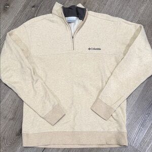 Columbia Men's Beige Zip-Up Sweater